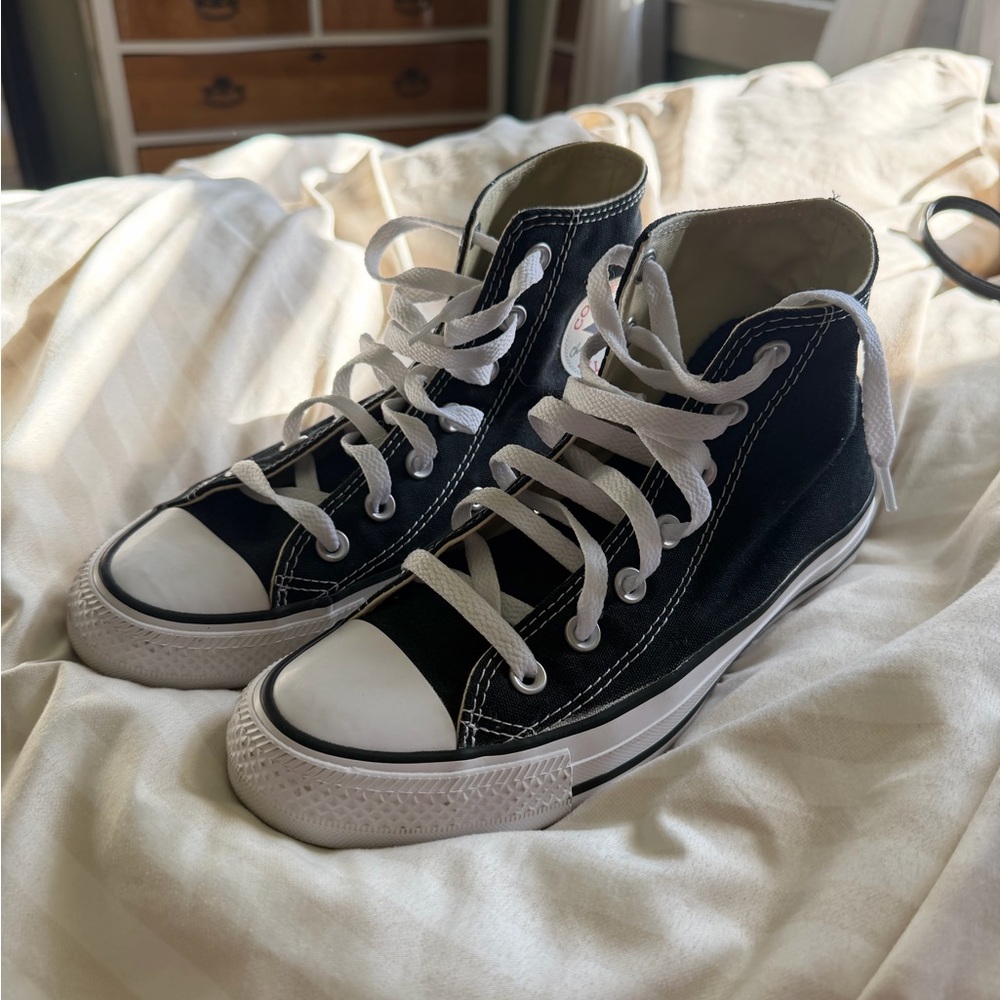 Converse Black and White High Top Sneakers